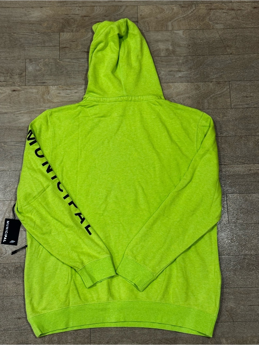 NWT Municipal Gameday Hoodie Lime & Black - Picture 5 of 6